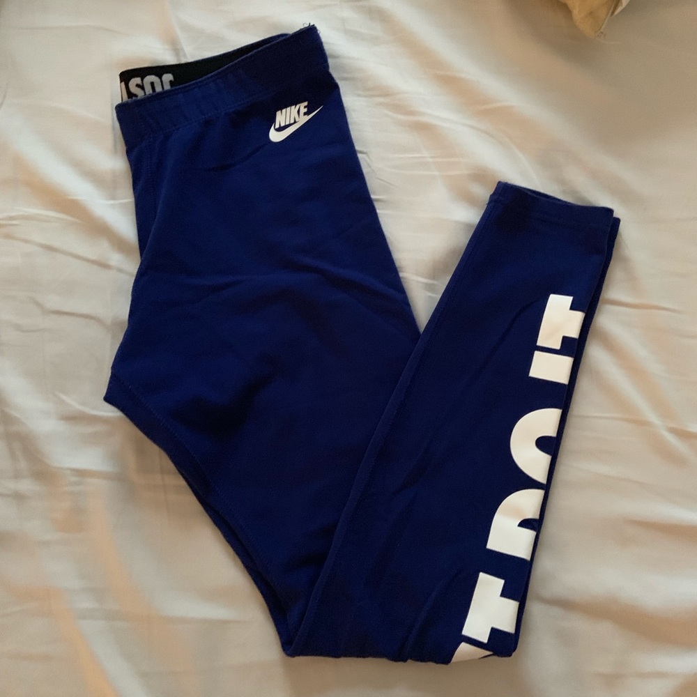 Nike Blue Just Do It Leggings M